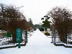 L’école de botanique en hiver, vue vers l’Est