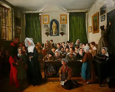 École chrétienne à Versailles, Antoinette Asselineau, 1839.