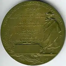 Photo de la médaille du centenaire