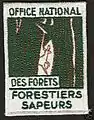 Écusson d'épaule brodé utilisé par les Forestiers-sapeurs de l'O.N.F. avant 1989.