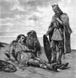 Helgi, Sváva et Heðinn (illustration tirée d'une édition de lEdda poétique de 1893).
