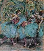 Edgar Degas, Trois danseuses en tutu bleu