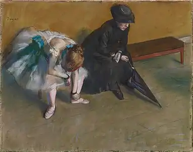 L'Attente (1880-1882), pastel sur papier, 95 × 75 cm, J. Paul Getty Museum et Norton Simon Museum, Pasadena.