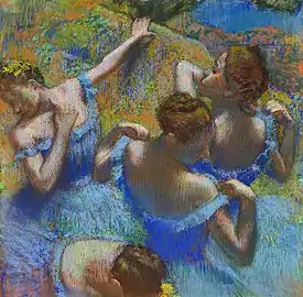 Edgar Degas, Danseuses en bleu, pastel, Moscou, musée Pouchkine.