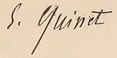 Signature de Edgar Quinet