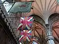 Drapeaux du Royal Scots, un ancien régiment écossais de l'armée britannique.