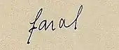 signature d'Edmond Faral