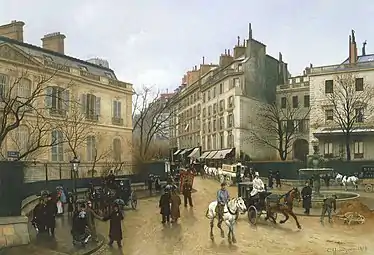 La place Saint-Georges en 1879 (tableau d'Edmond Grandjean).