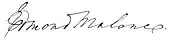 signature d'Edmond Malone