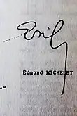 Signature de Edmond Michelet