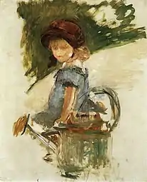 Édouard Manet, Julie Manet assise sur un arrosoir (1882), collection particulière.
