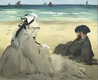 Sur la plage, 1873, 95 × 73 cm, Paris, Musée d'Orsay