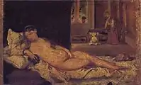 Olympia utilise comme référence la Vénus d'Urbin du Titien, copiée par Manet en 1853.