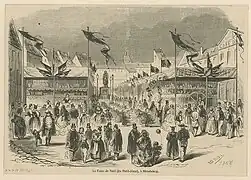 La Foire de Noël (du Petit-Jésus), à Strasbourg, Édouard Riou, 1858