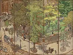 Représentation de la place par Edouard Vuillard.