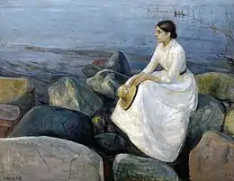 Edvard Munch, Inger à la plage, 1889 (126 × 161 cm), Kunstmuseum, Bergen.