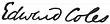 Signature de Edward Coles