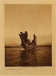 Photo of a Nootka Canoe from the book "The North American Indian" by Edward S. Curtis