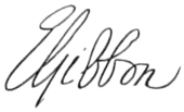 signature d'Edward Gibbon