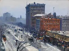 Scène de rue à New York (1908)