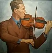 Edwin A. Sherrard au violon, 1934