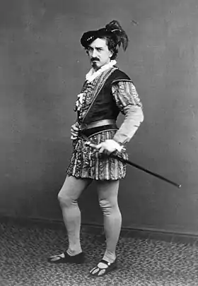 Edwin Booth dans le rôle de Iago (vers 1870).