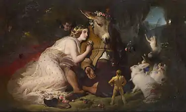 Scène du Songe d'une nuit d'été. Titania et Bottom (1848-1851), National Gallery of Victoria, Melbourne.