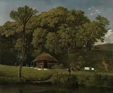 Une grange sur la rive d'un ruisseau (1805-1810)Rijksmuseum