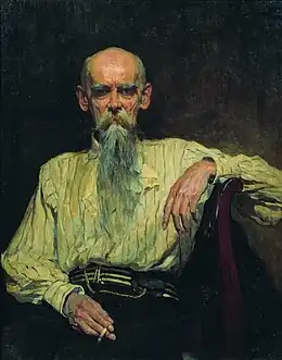 Portrait du peintre Efim Volkov, 1914, huile, toile — Galerie Tretiakov.