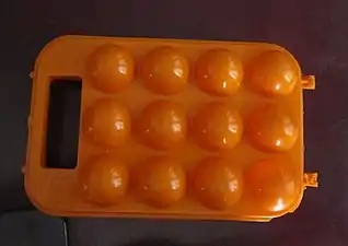 Boîte à œufs avec double usage : transport des œufs non cuits ou des œufs durs