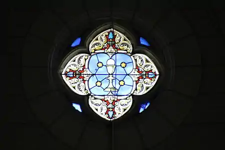 Le vitrail de l'eucharistie.