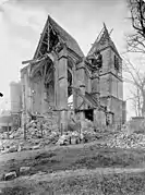 Ruines de l'église après la Guerre (Côté nord)