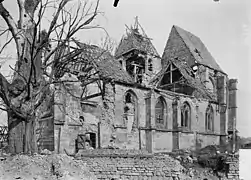 Ruines de l'église après la Guerre (Côté sud)