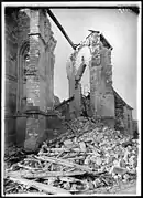 Ruines de l'église, en octobre 1918.