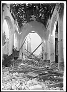Vue intérieure de l'église (en octobre 1918)