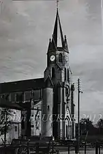 L'église Saint-Calixte en 1957.
