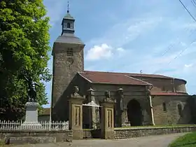 Église Saint-Martin-de-Mairy de Mairy-Mainvilleossuaire, porche, décor intérieur