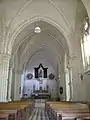 Intérieur néo-gothique de l'église Notre-Dame-de-Recouvrance