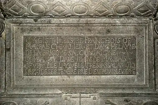 L'inscription funéraire.