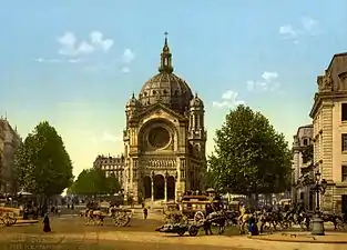 La place Saint-Augustin vers 1890.