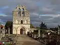 Façade ouest de l'église