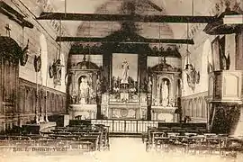 Intérieur de l'église au début du XXe siècle.