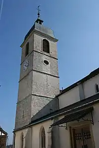 Tour de l'église Saint-Pierre de Porrentruy.