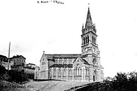 L'église vue depuis l'Ouest.