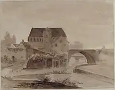 Dessin de Saint-André par Charles Fournier des Ormes, après 1827.