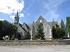 L'église de La Trinité-Langonnet : vue extérieure d'ensemble depuis l'est.