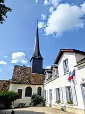 Église Saint-Martin et mairie de Boncourt.