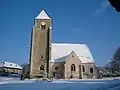 Église sous la neige