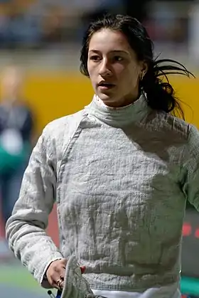 Yana Egorian à la coupe du monde de sabre d'Orléans 2014.