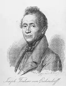 Portrait de Joseph von Eichendorff, gravure (1842).